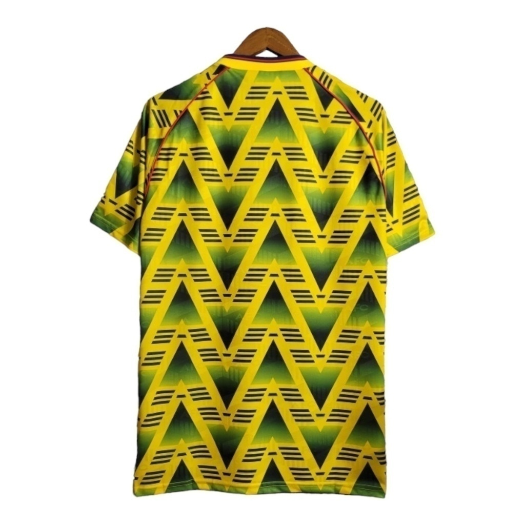Camisa Arsenal II 1991/1993 - Retrô Adidas - Amarela com detalhes em verde e vermelho