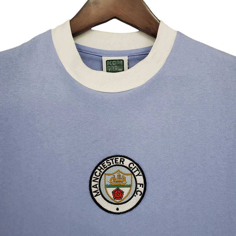 Camisa Manchester City 1972 - Retrô - Azul