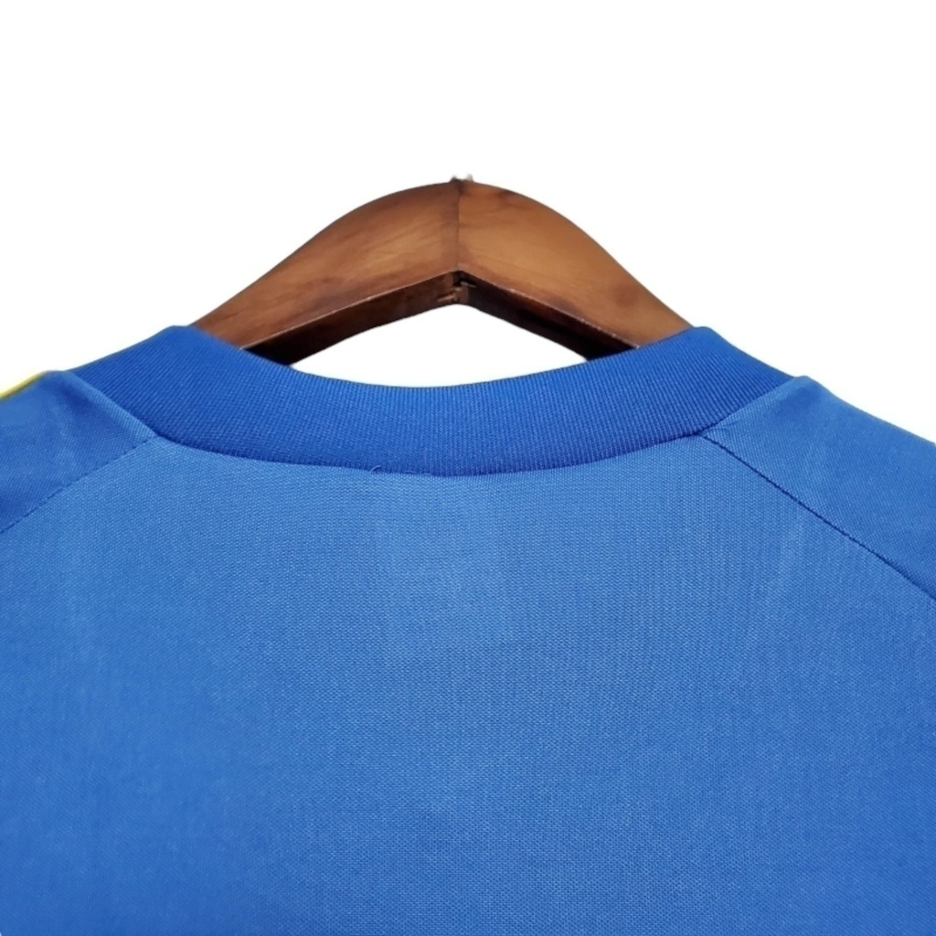 Camisa Boca Juniors I 1981 Manga Longa - Retrô Adidas - Azul com detalhes em amarelo