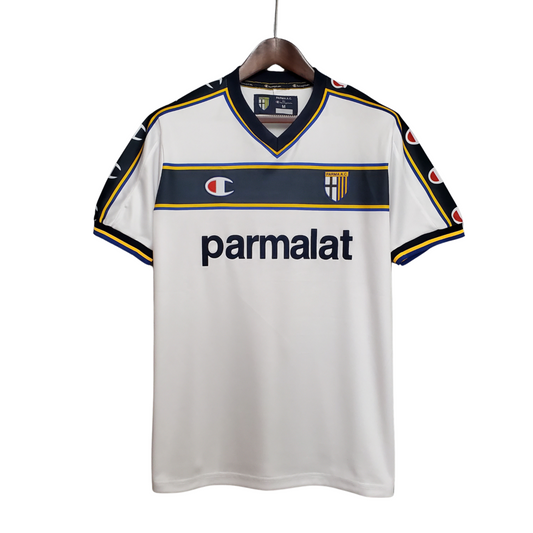 Camisa Parma II 2002/2003 - Retrô Champion - Branca com detalhes em preto
