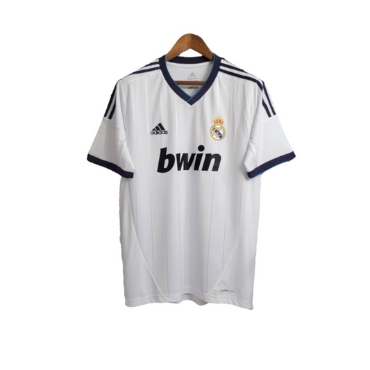 Camisa Real Madrid I 2012/2013 - Retrô Adidas - Branca com detalhes em azul