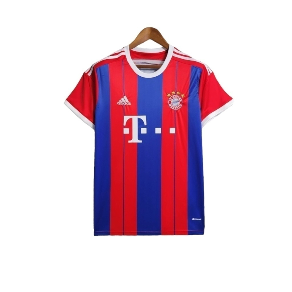 Camisa Bayern Munich I 2014/2015 - Retrô Adidas - Azul e vermelha