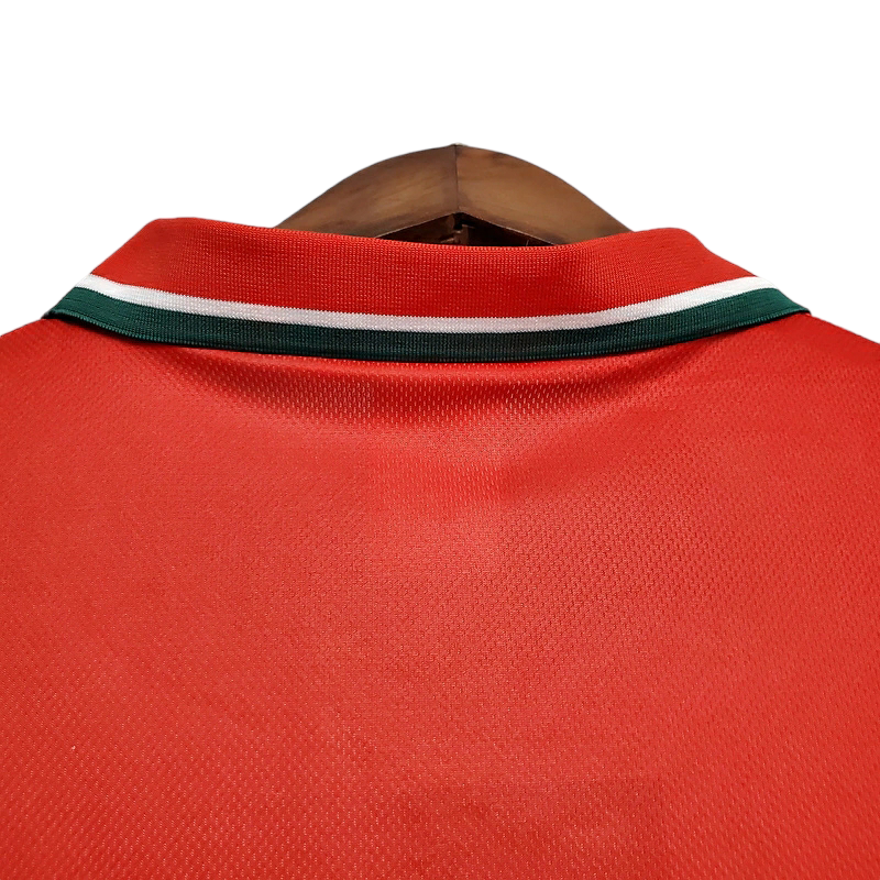 Camisa Seleção de Marrocos 1998 - Retrô Puma - Vermelha e Verde