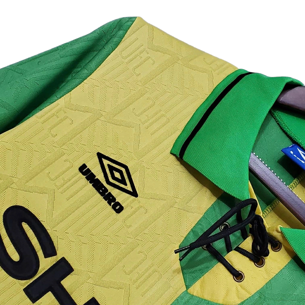 Camisa Manchester United 1992/1994 - Retrô Umbro - Verde e Amarela