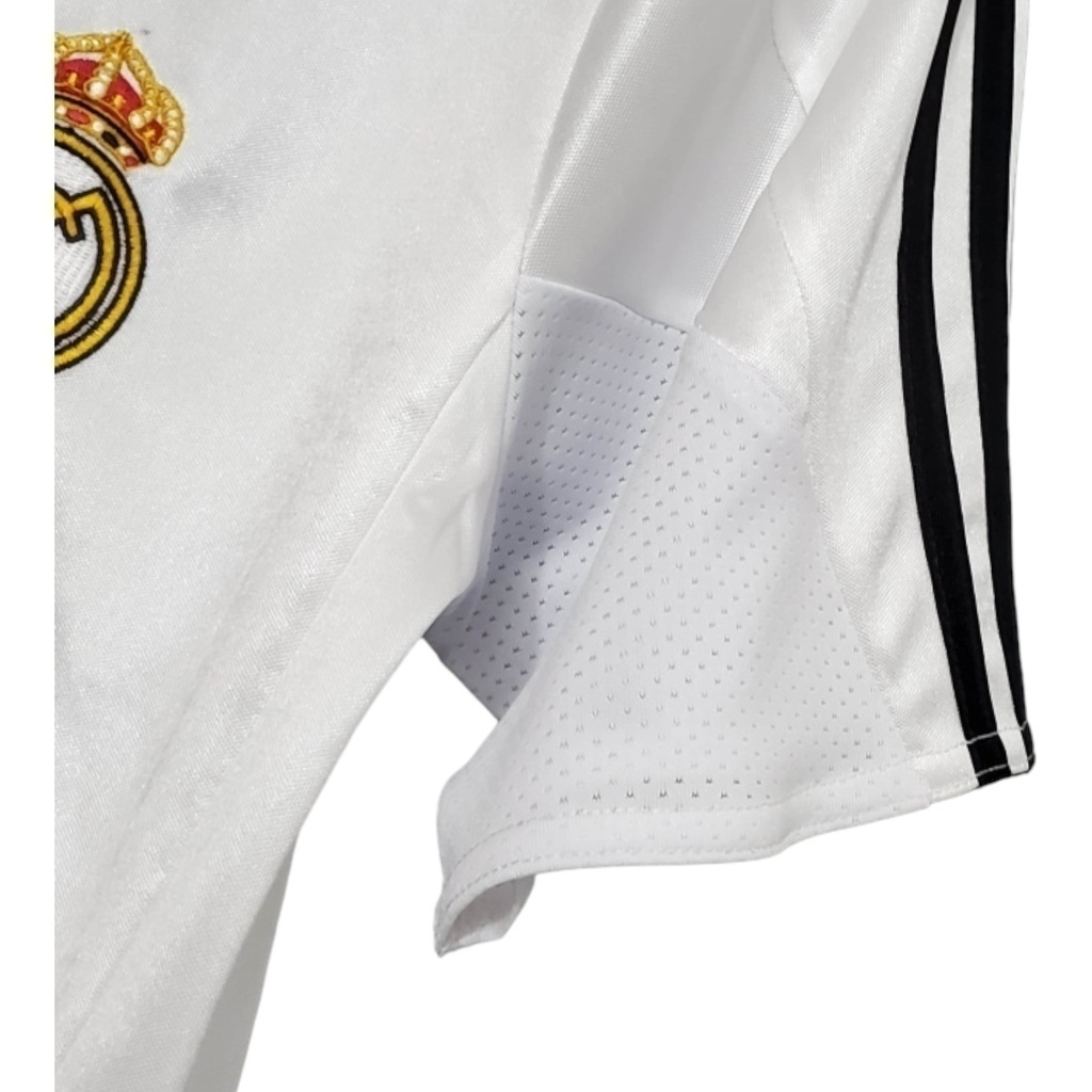 Camisa Real Madrid I 2004/2005 - Retrô Adidas - Branca com listras pretas
