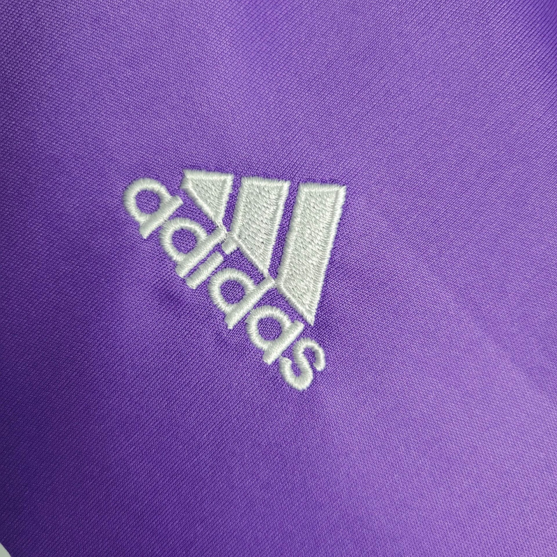 Conjunto Infantil Real Madrid II 2016/2017 - Retrô Adidas - Roxo com detalhes em branco