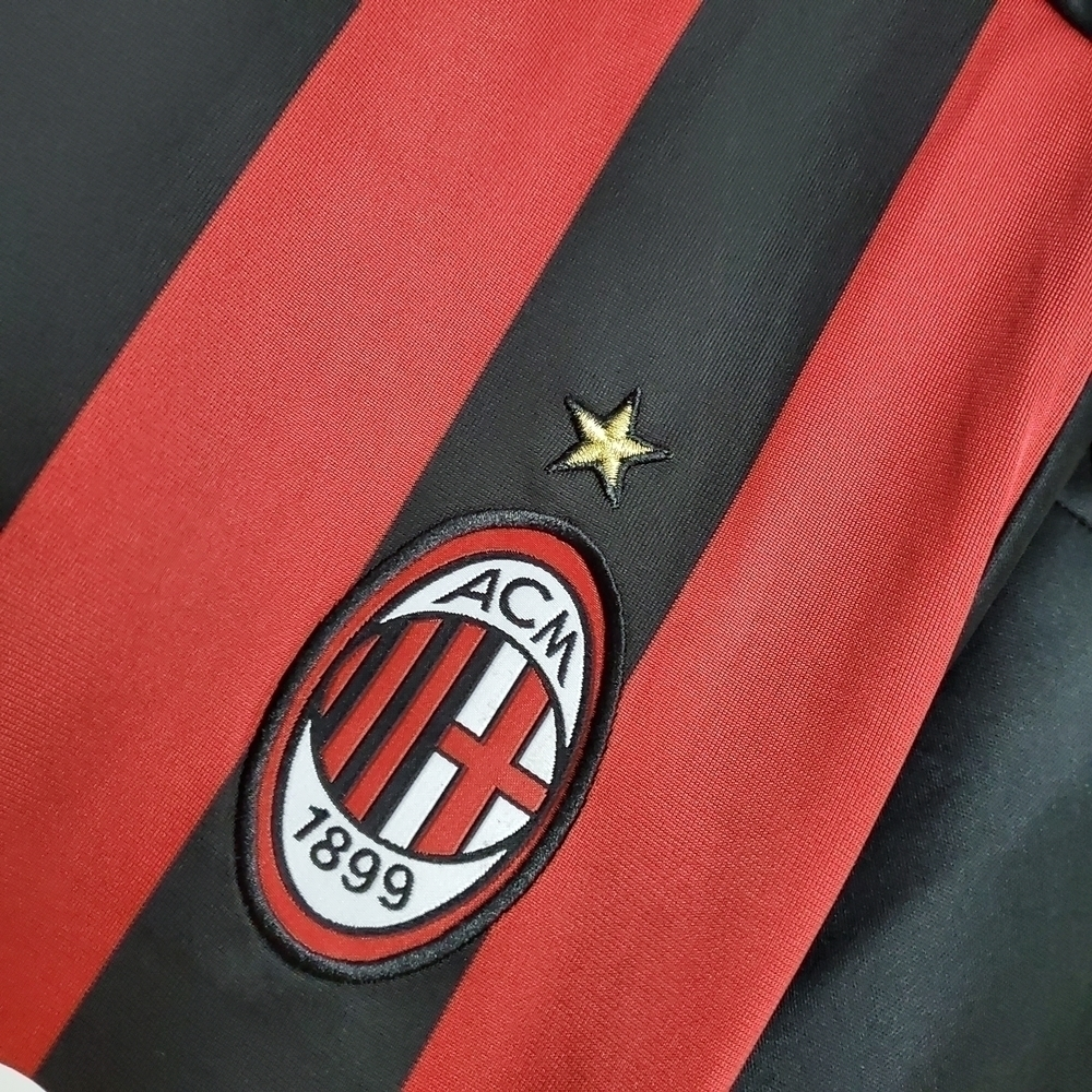 Camisa AC Milan 2009/2010 - Retrô Adidas - Vermelha e preta