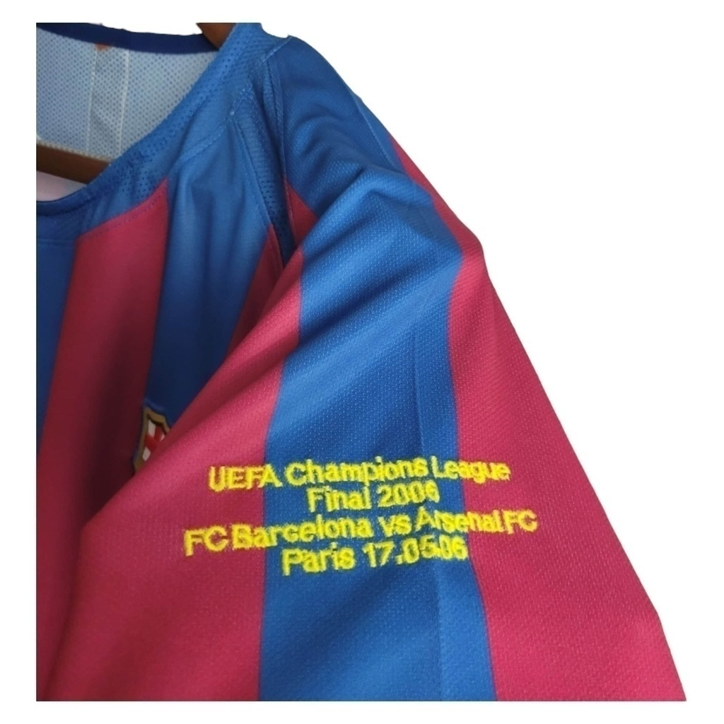 Camisa Barcelona I 2005/2006 Manga Longa - Retrô Nike - Azul e vermelha