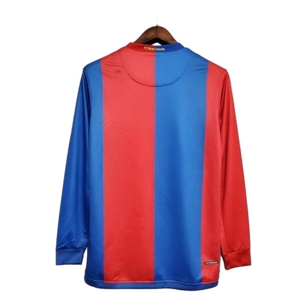 Camisa Barcelona I 2006/2007 Manga Longa - Retrô Nike - Azul e vermelha