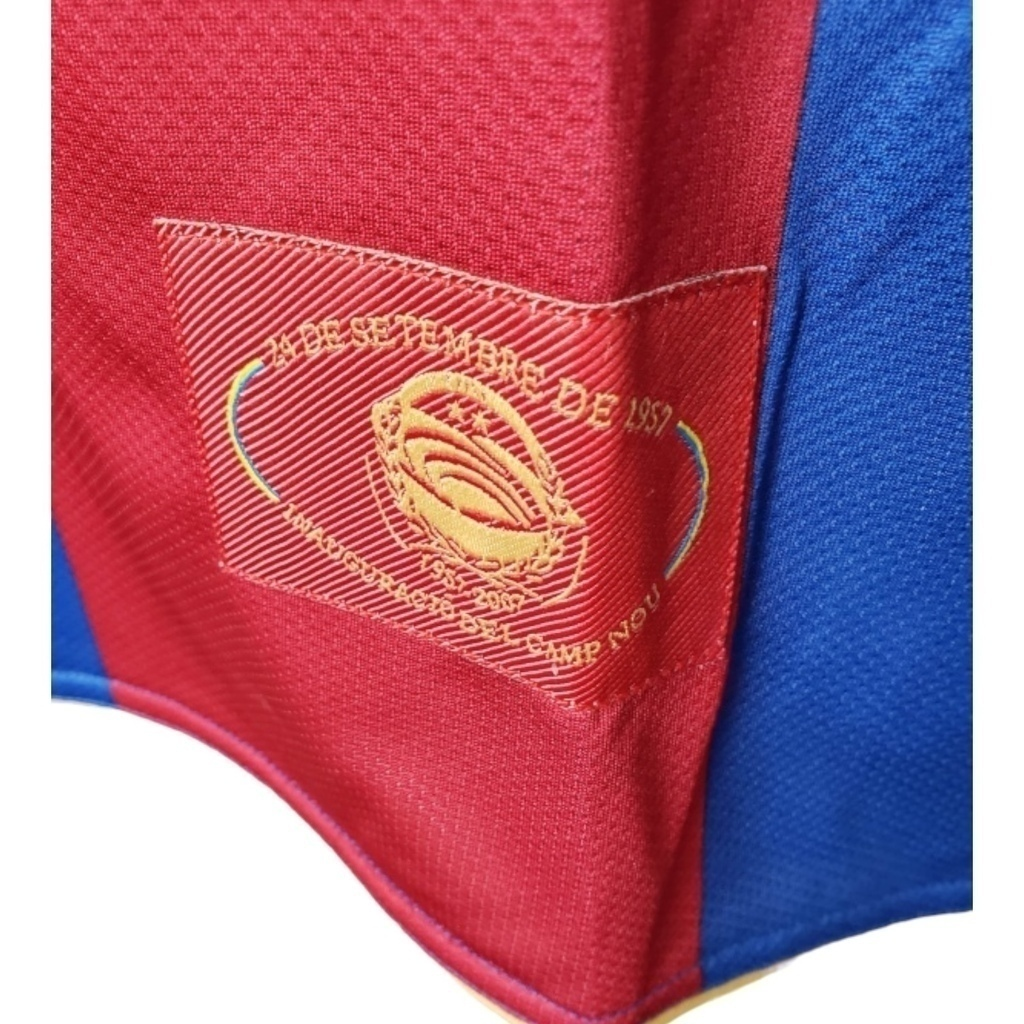 Camisa Barcelona I 2007/2008 Manga Longa - Retrô Nike - Vermelha e azul