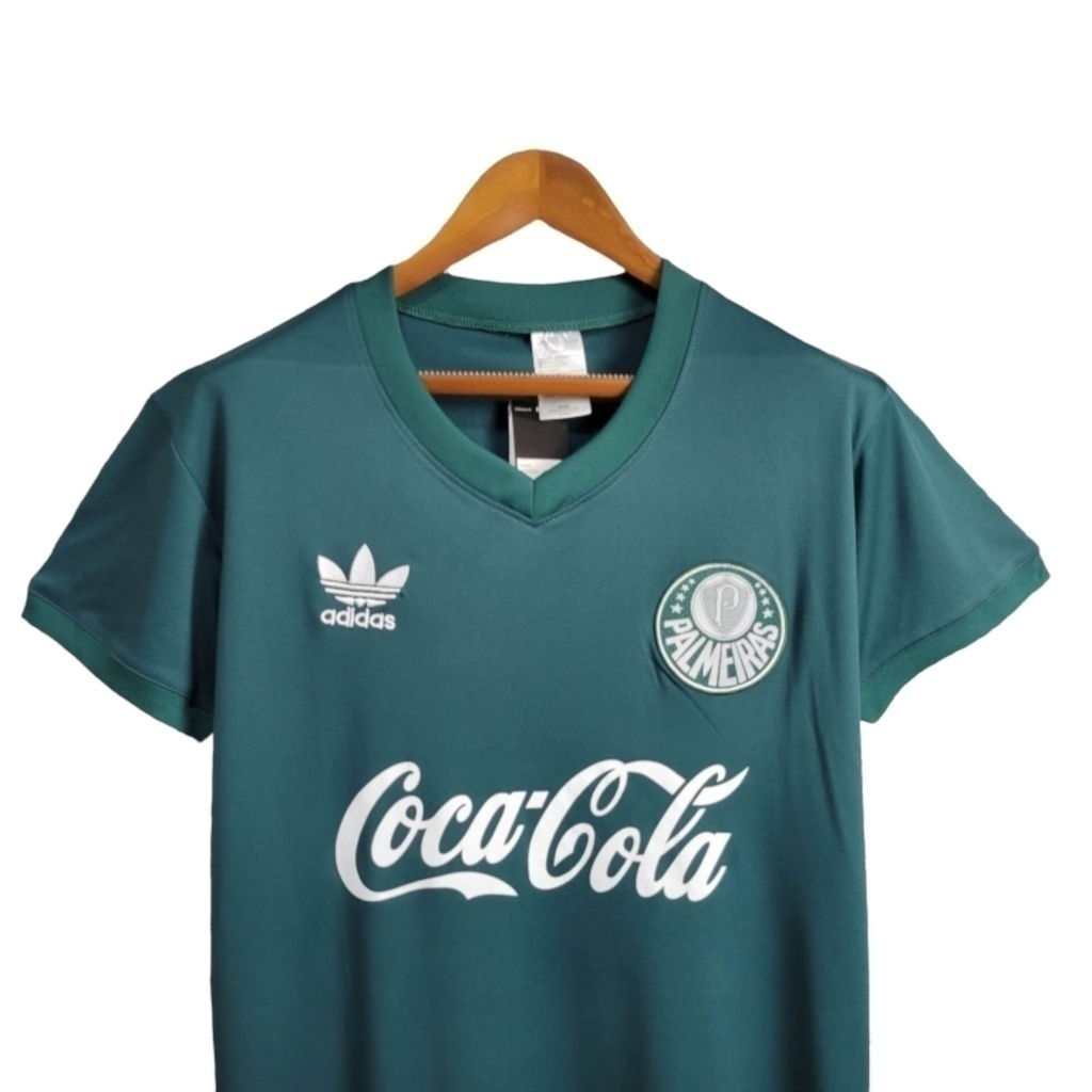 Camisa Palmeiras I 1980 - Retrô Adidas - Verde com detalhes branco com patrocínio da Coca-Cola