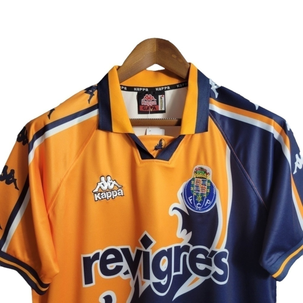 Camisa FC Porto II 1997/1999 - Retrô Kappa - Laranja com detalhes em azul