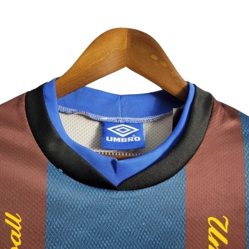 Camisa Inter de Milão Treino 1994/1995 - Retrô Umbro - Marrom e cinza
