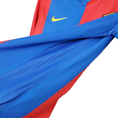 Camisa Barcelona 2006/2007 - Retrô Nike - Azul e Grená