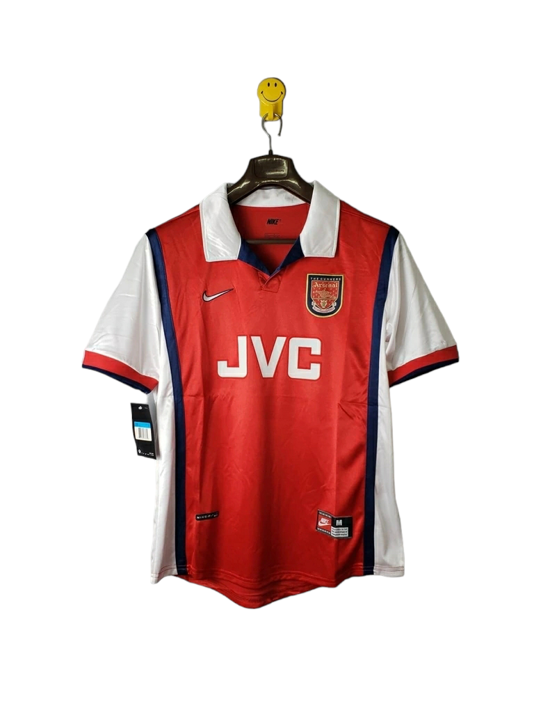 Camisa Arsenal 1998 - Retrô Nike - Vermelha e Branca
