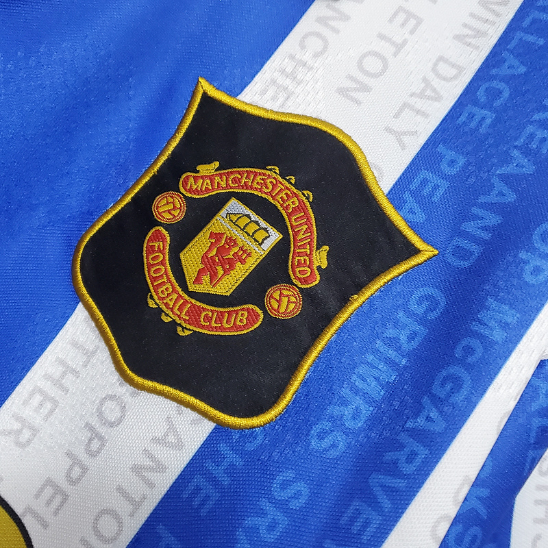 Camisa Manchester United 1994/1996 - Retrô Umbro - Azul e Branca