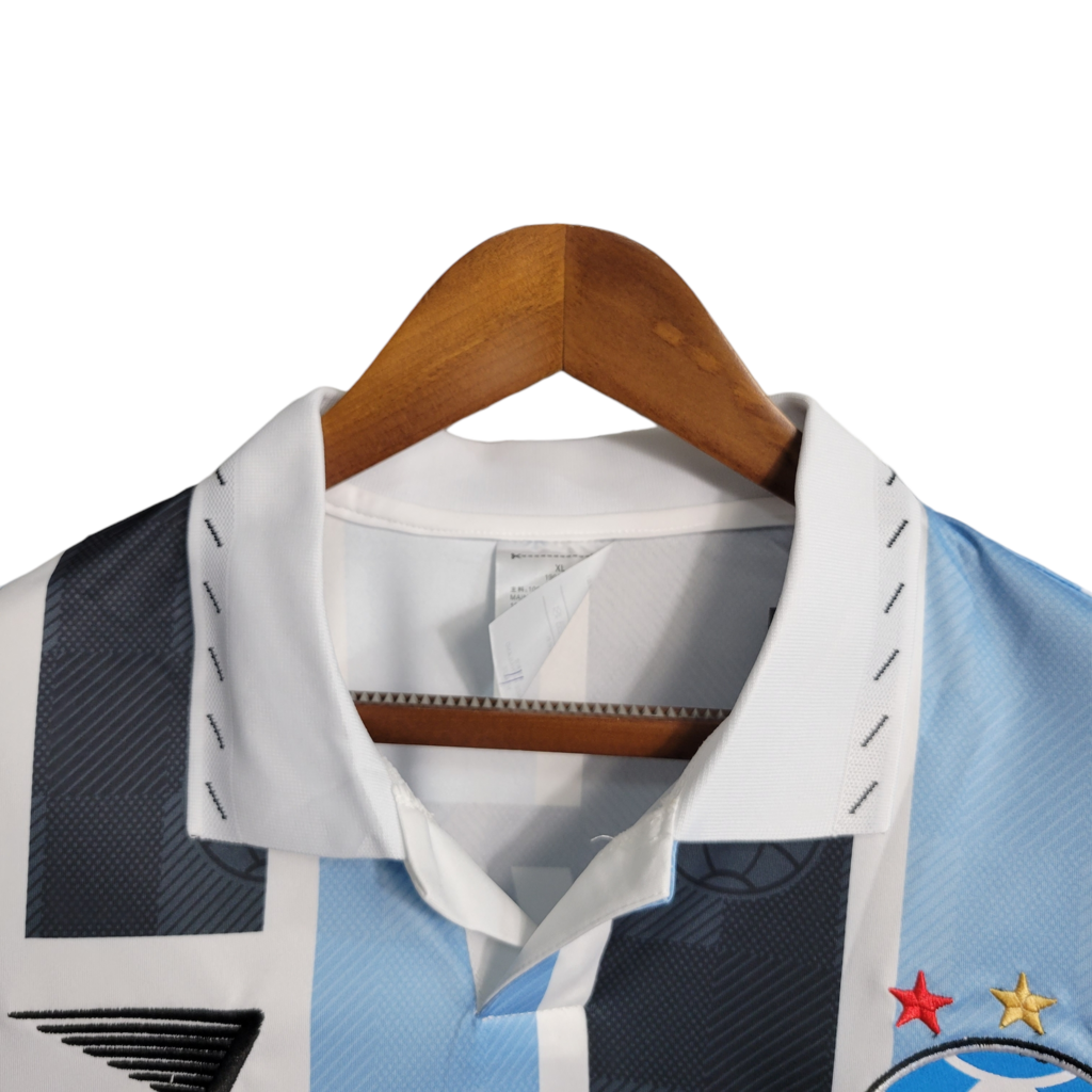 Camisa Grêmio I 1997/1998 - Retrô Penalty - Azul e preta com patrocínio Ironcryl