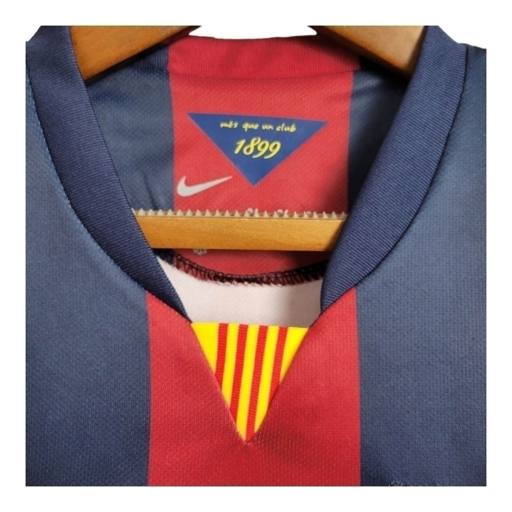 Conjunto Infantil Barcelona 2014/2015 - Retrô Nike - Azul e Grená