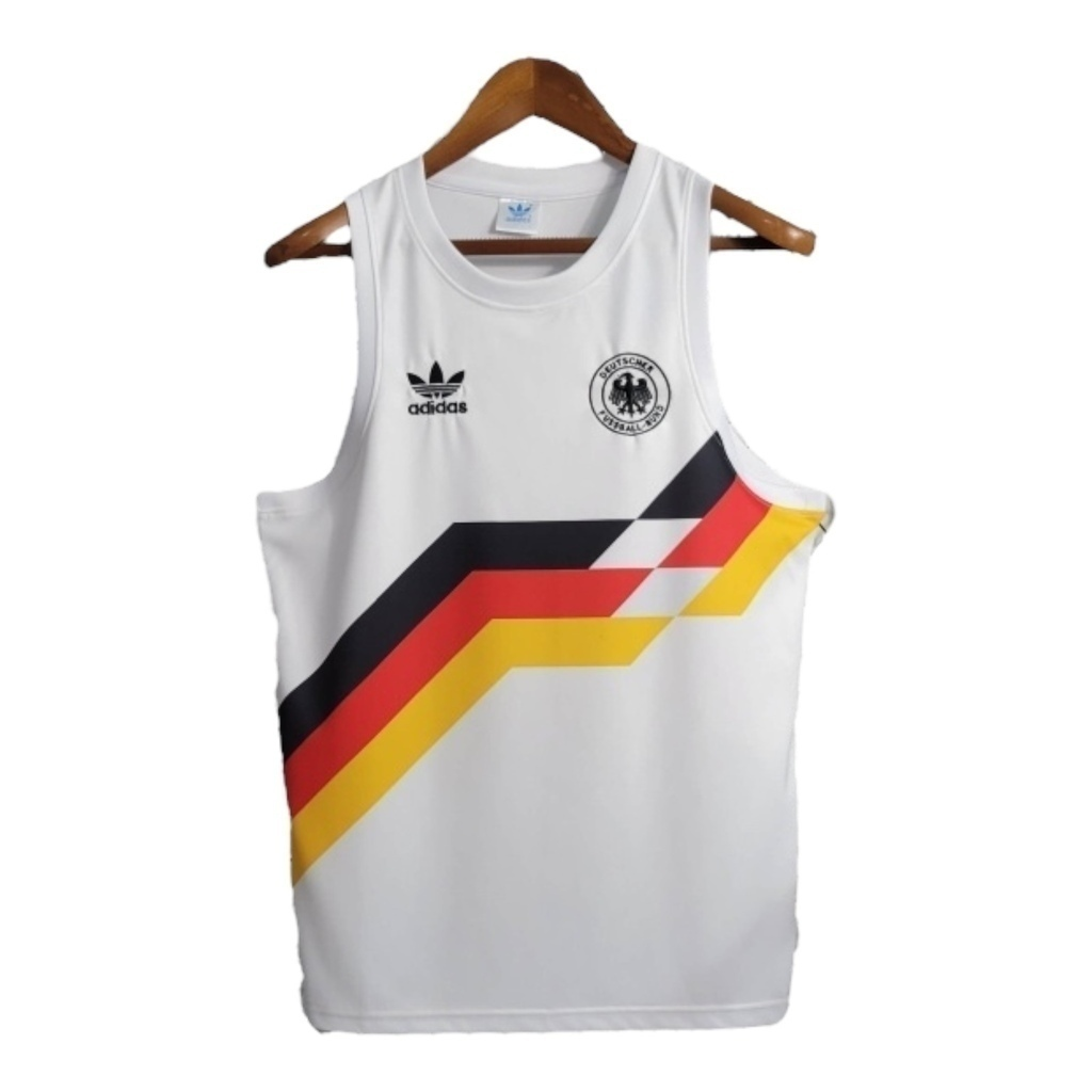 Camisa Seleção da Alemanha Regata 1990 - Retrô Adidas - Branca