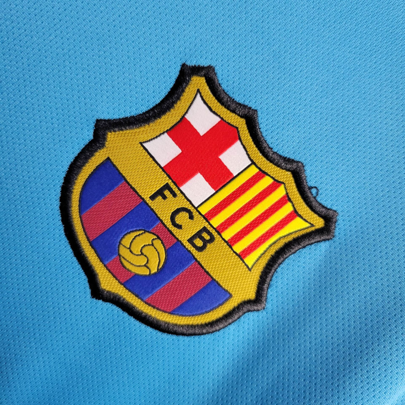 Camisa Barcelona II 2015/2016 - Retrô Nike - Azul com detalhes em preto