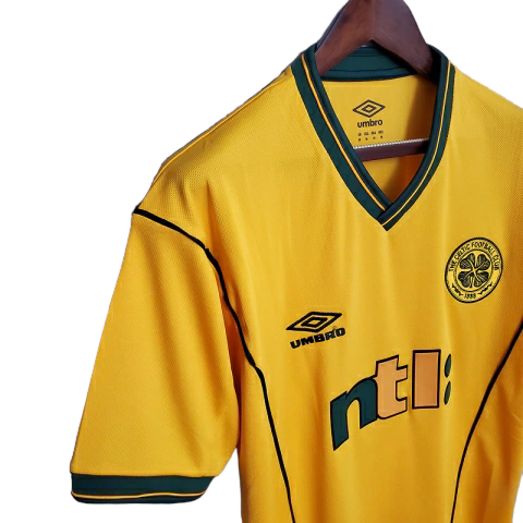 Camisa Celtic 2001/2003 - Retrô Umbro - Amarela