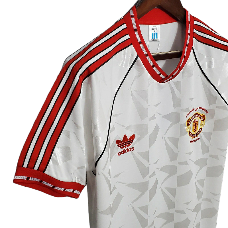 Camisa Manchester United 1991 - Retrô Adidas - Branca