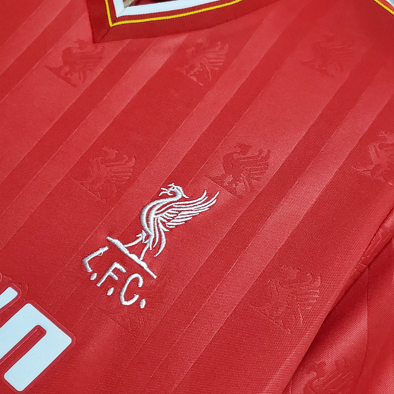 Camisa Liverpool 1985/1986 - Retrô - Vermelha com detalhes em branco
