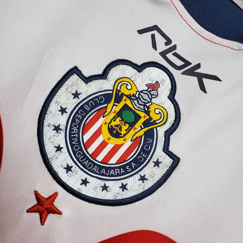 Camisa Chivas Guadalajara I 2006/2007 - Retrô Reebok - Vermelha e branca