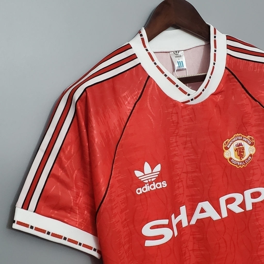 Camisa Manchester United I Retrô 1990/1992 - Retrô Adidas - Vermelha