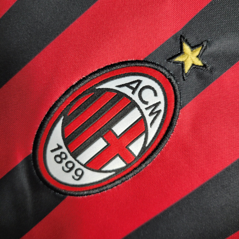 Camisa AC Milan I 2016/2017 - Retrô Adidas - Vermelha e preta
