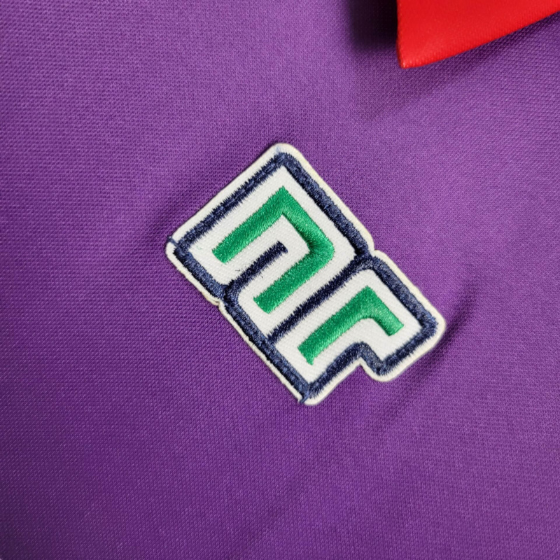 Camisa Fiorentina I 1984/1985 - Retrô Ennere - Roxa com detalhes em branco e vermelho