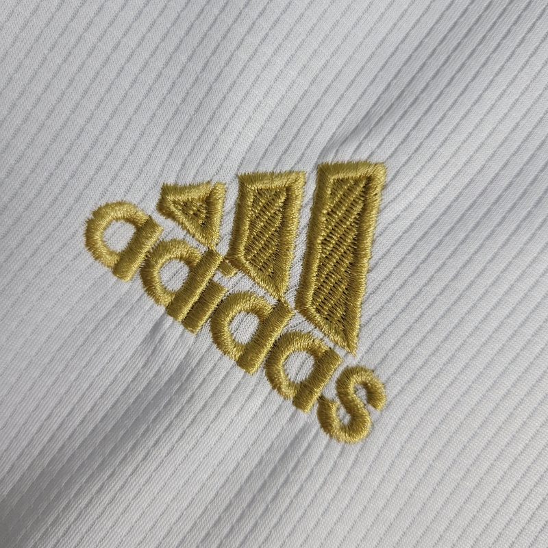 Camisa Real Madrid I 2018/2019 - Retrô Adidas - Branca com detalhes em dourado