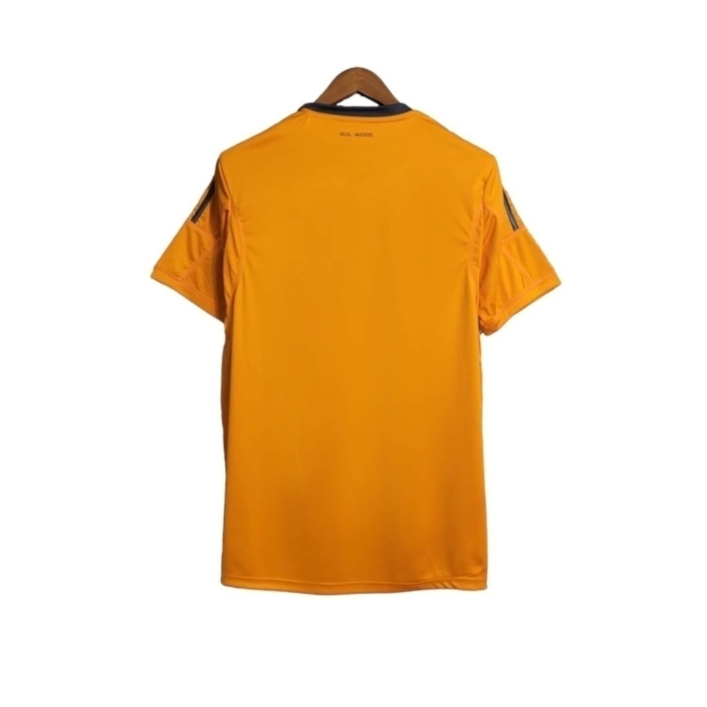 Camisa Real Madrid II 2013/2014 - Retrô Adidas - Laranja com detalhes em cinza