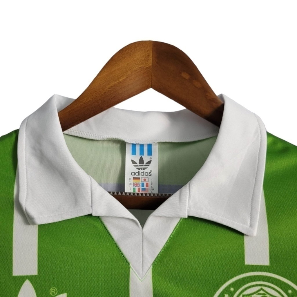 Camisa Palmeiras I 1992/1993 - Retrô Adidas - Verde com listras em branco