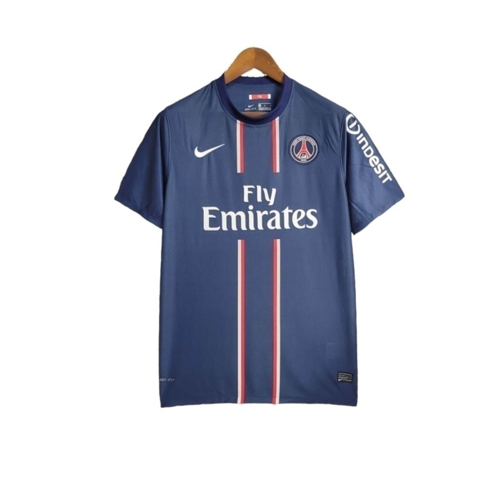 Camisa Paris Saint-Germain I 2012/2013 - Retrô Nike - Azul com detalhes em vermelho e branco