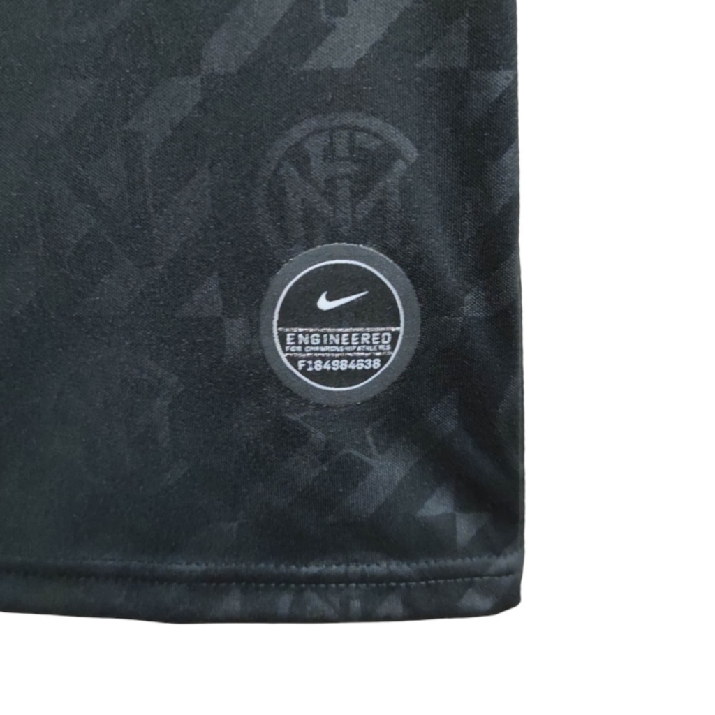 Camisa Inter de Milão II 2019/2020 - Retrô Nike - Preta com detalhes em cinza e amarelo
