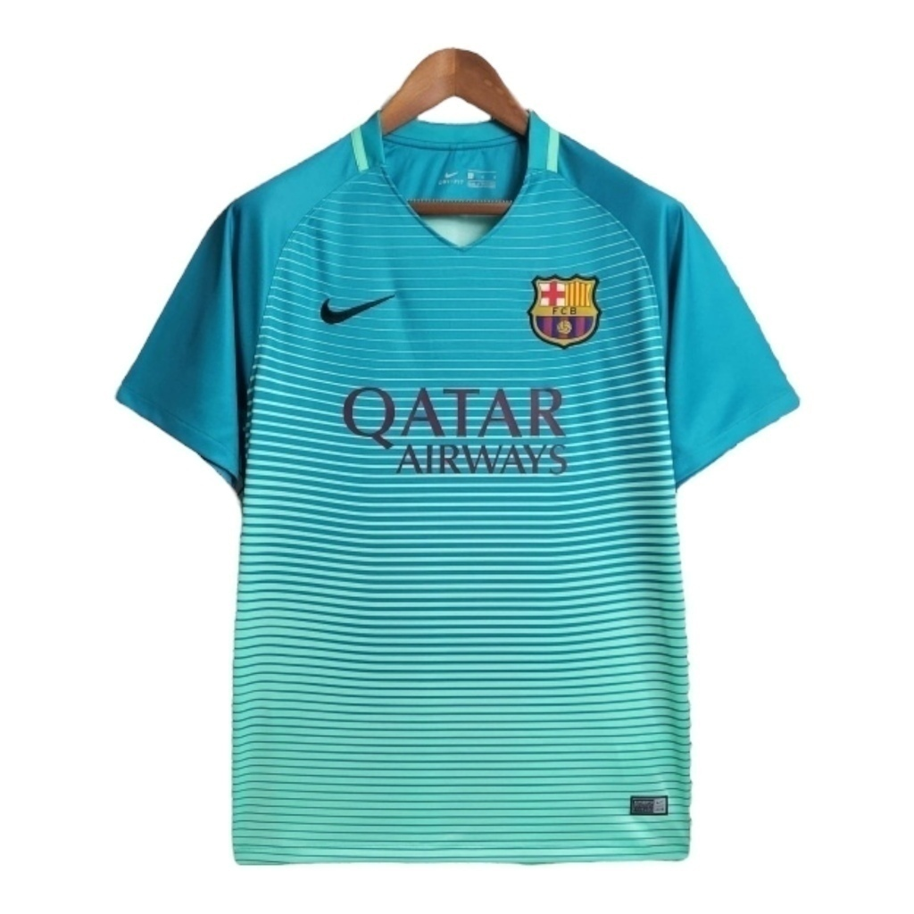 Camisa Barcelona I 2014/2015 - Retrô Nike - Azul e verde