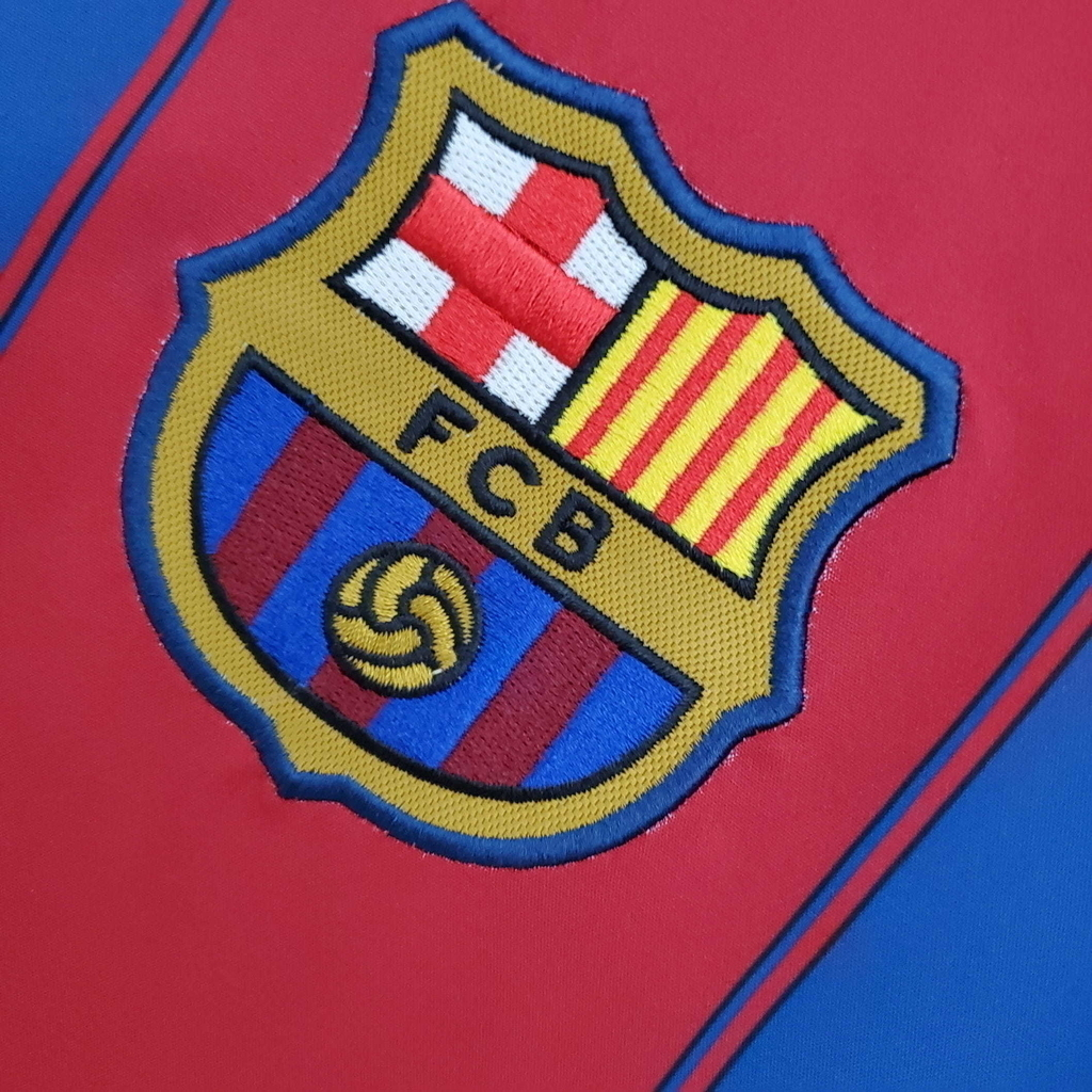 Camisa Barcelona 2003/2004 - Retrô Nike - Azul e Grená