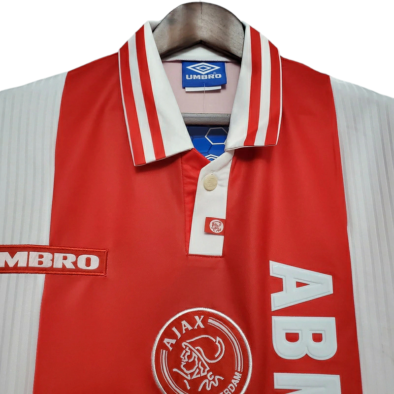 Camisa Ajax I 1997/1998 - Retrô Umbro - Vermelha e Branca