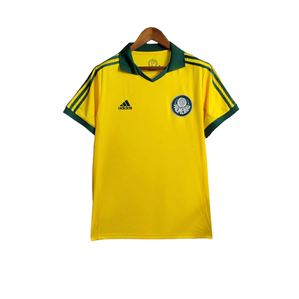 Camisa Palmeiras 2014 - Retrô Adidas - Amarela com detalhes em verde