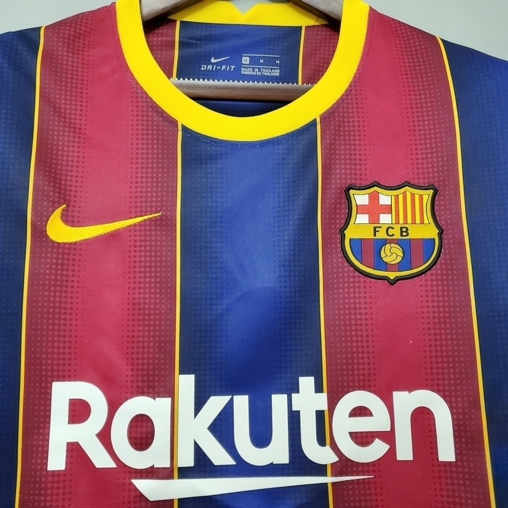 Camisa Barcelona I 2020/2021 - Retrô Nike - Azul e Grená
