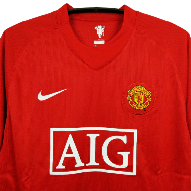 Camisa Manchester United I 2007/2008 - Retrô Nike - Vermelha