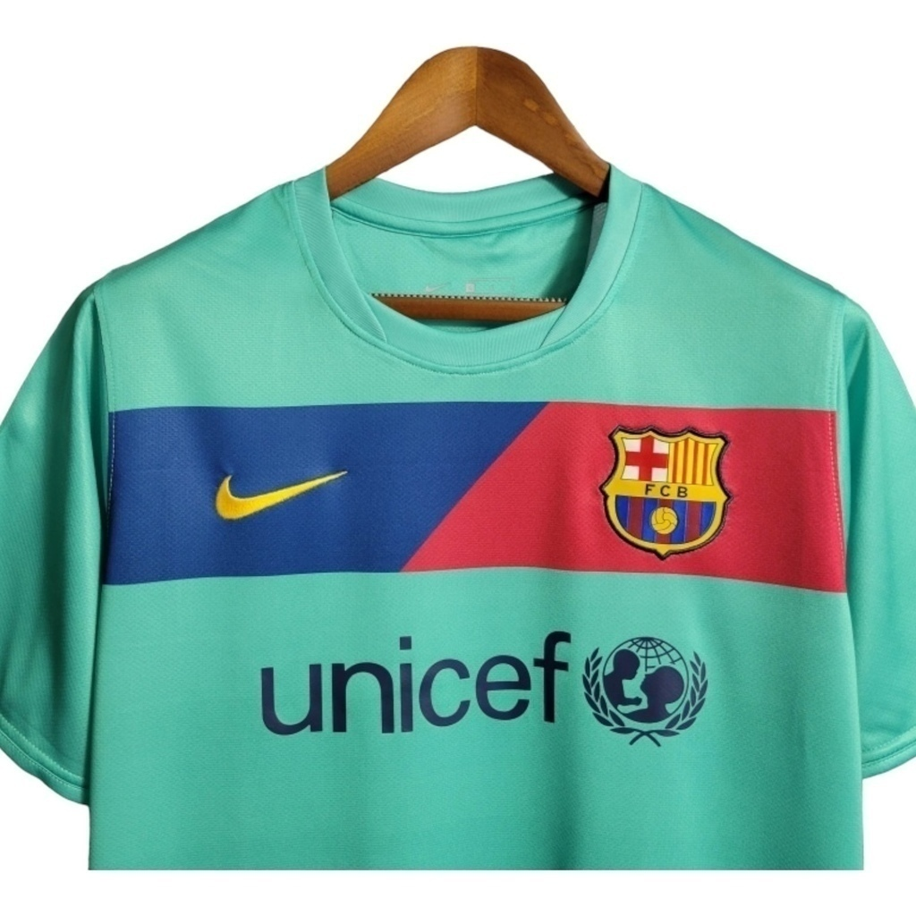 Camisa Barcelona II 2010/2011 - Retrô Nike - Verde