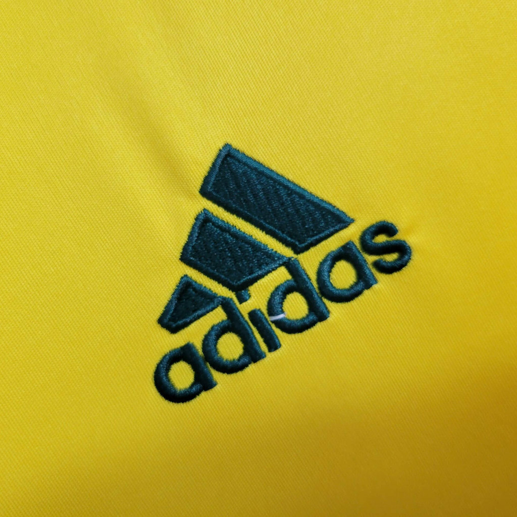 Camisa Palmeiras 2014 - Retrô Adidas - Amarela com detalhes em verde