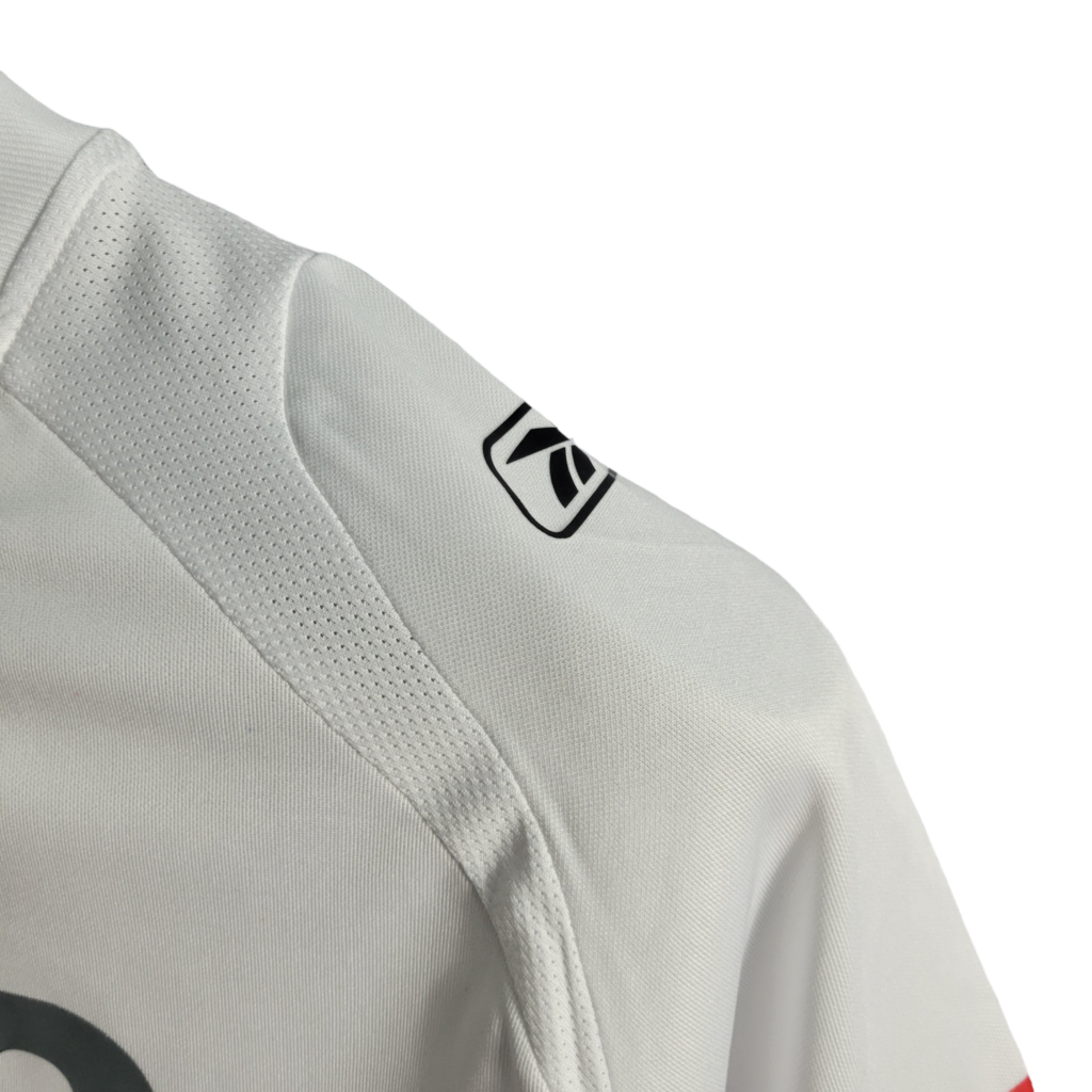Camisa São Paulo I 2006 - Retrô Reebok - Branca com detalhes vermelho e preto