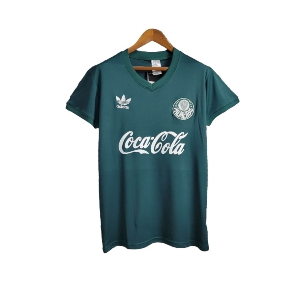 Camisa Palmeiras I 1980 - Retrô Adidas - Verde com detalhes branco com patrocínio da Coca-Cola
