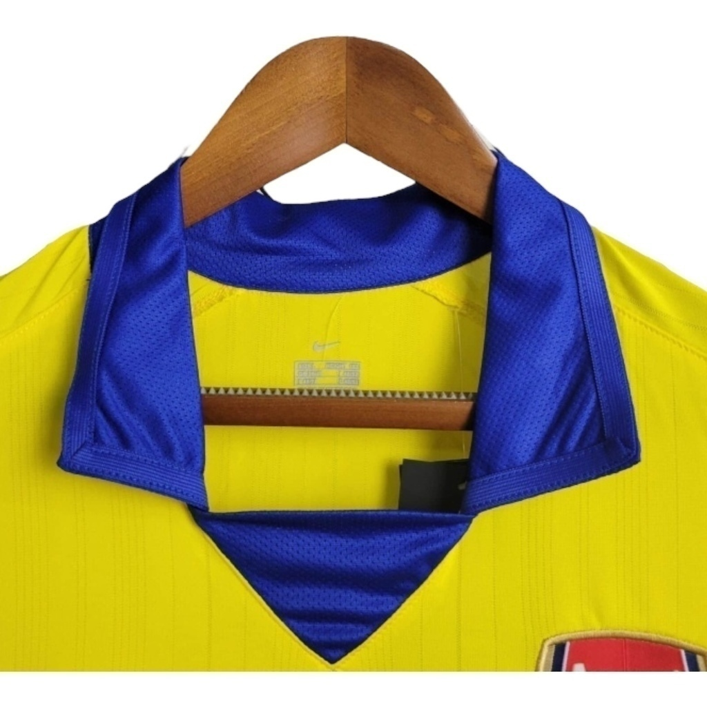 Camisa Arsenal II 2003/2004 - Retrô Nike - Amarela com detalhes em azul