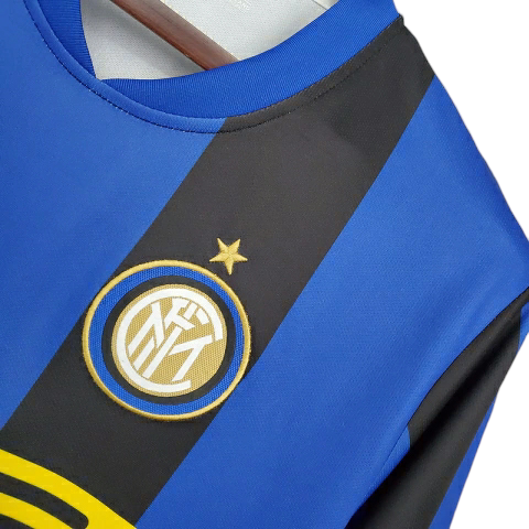Camisa Inter de Milão I 2008/2009 - Retrô Nike - Azul e preta