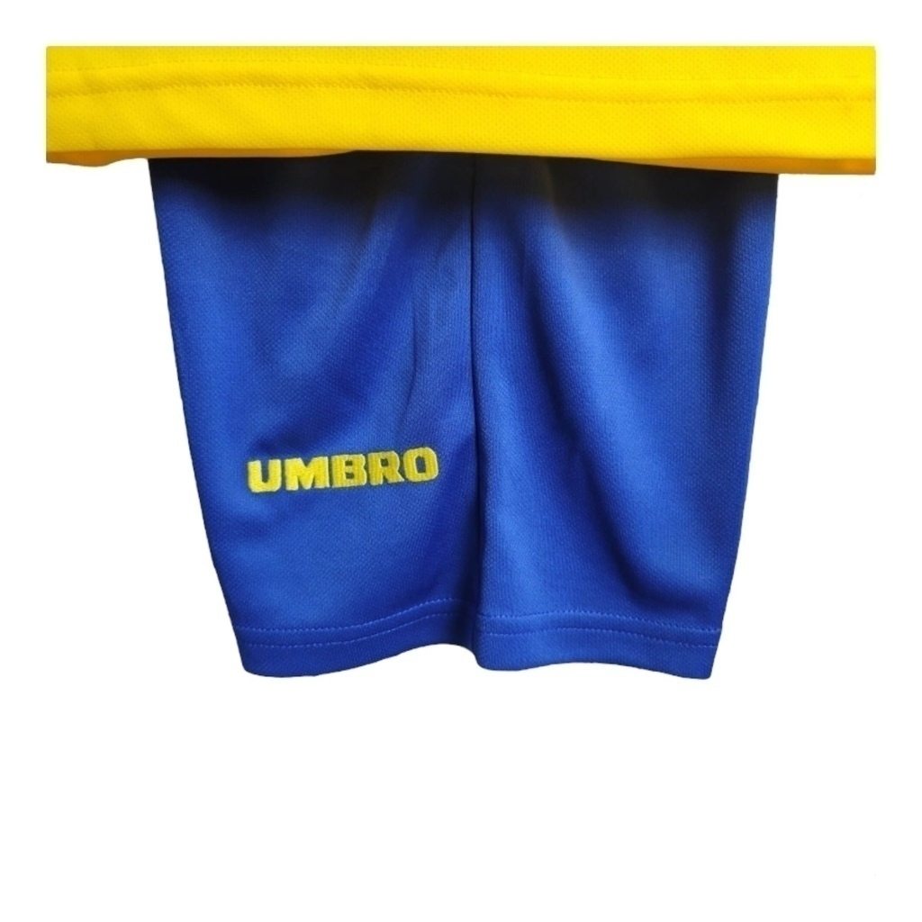 Conjunto Infantil Seleção Brasileira 1994 - Retrô Umbro - Amarelo