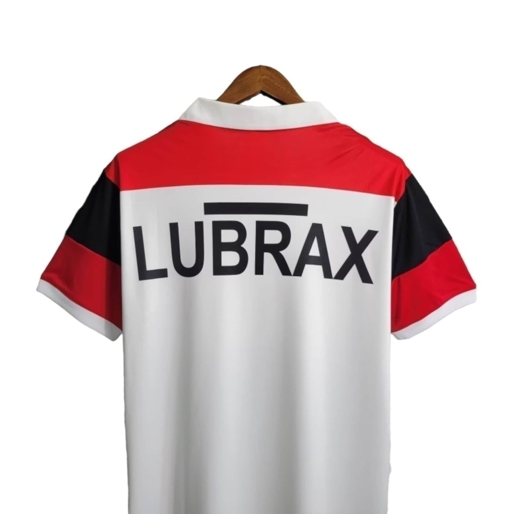 Camisa Flamengo II 1986 - Retrô Adidas - Branca com detalhes em vermelho